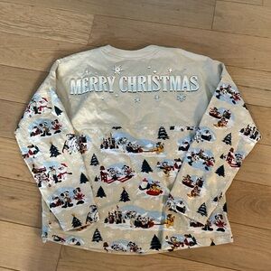 Disney Kids Spirit Jersey Christmas Cream Long Sleeve Shirt XL